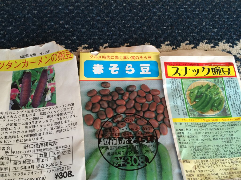ツタンカーメン豌豆、赤そら豆、スナック豌豆